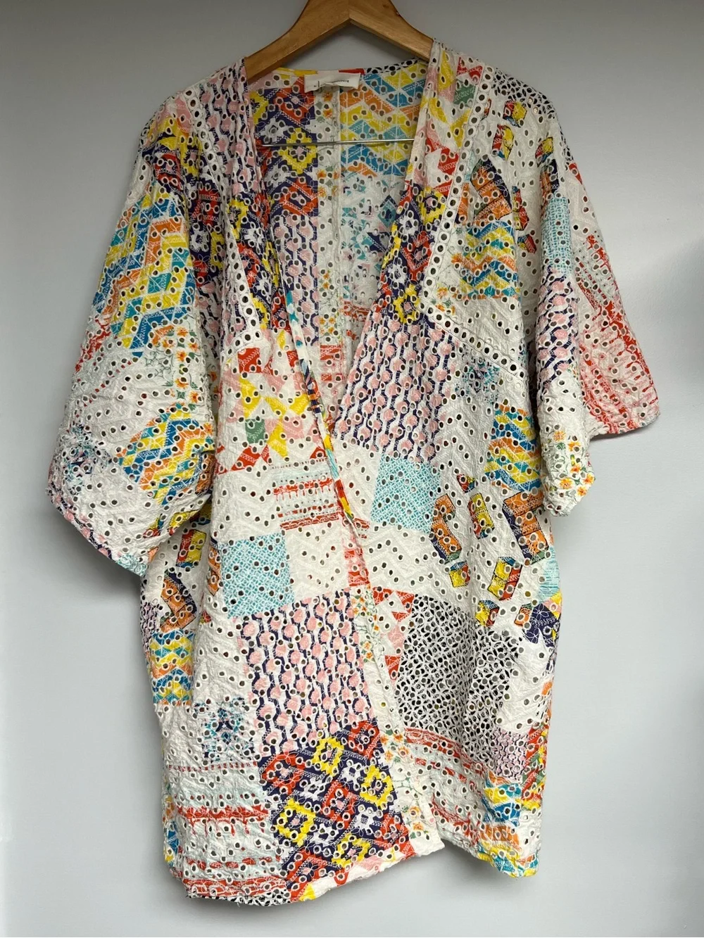 Anthropologie Rayne Patchwork Eyelet Kimono - Picture 3 of 6